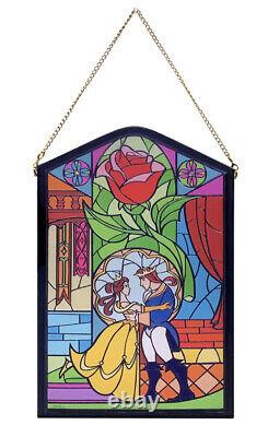 Disney parks beauty and the beast stained glass wall decor