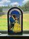 Disney's Beauty And The Beast 12 Stained Glass Panel withStand & Numbered COA