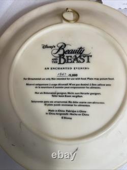 Disney's Beauty And The Beast 3D Relief Plate An Enchanted Evening READ