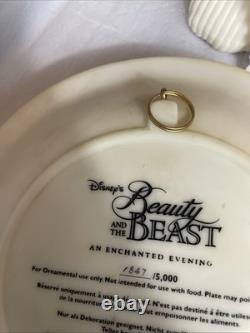 Disney's Beauty And The Beast 3D Relief Plate An Enchanted Evening READ