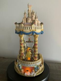 Disney's Beauty And The Beast Hourglass Light Up Musical Snow Globe READ