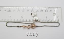 Disney's Beauty & The Beast Collection Bracelet 0.10CTW Diamonds Rose Design 9