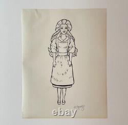 Disney's Beauty and the Beast Belle Barbie Doll Prototype Concept Drawing