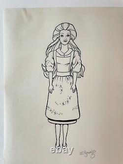 Disney's Beauty and the Beast Belle Barbie Doll Prototype Concept Drawing