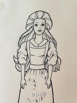 Disney's Beauty and the Beast Belle Barbie Doll Prototype Concept Drawing