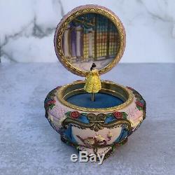 Disney's Beauty and the Beast Music Box Clamshell Dancing Belle 1991 Vintage