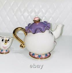 Disney's Beauty and the Beast Porcelain Tea pot and Tea Cup Set Mrs Potts & Chip