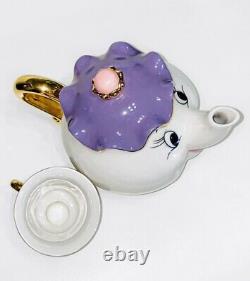 Disney's Beauty and the Beast Porcelain Tea pot and Tea Cup Set Mrs Potts & Chip
