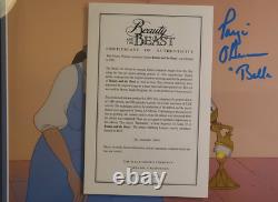 Disney sericel Signed Paige O'Hara Voice Beauty Beast cel