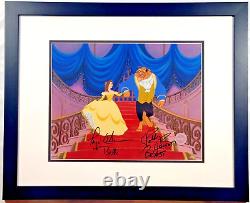 Disney sericel Signed Paige O'Hara Voice Robby Benson Beauty Beast cel