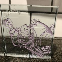 Disneyana Beauty Beast Etched Glass Lot R. Guenther Signed 26 & 29/1000 Rare