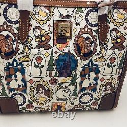 Dooney & Bourke Beauty & Beast Large Shopper Tote Purse Disney Belle Castle NEW