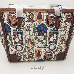 Dooney & Bourke Beauty & Beast Large Shopper Tote Purse Disney Belle Castle NEW