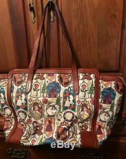 Dooney & Bourke Disney Beauty And The Beast Large Shopper Euc! Large Tote