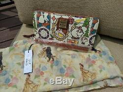 Dooney & Bourke Disney Beauty Belle & Beast Stained Glass Wallet & Large Scarf