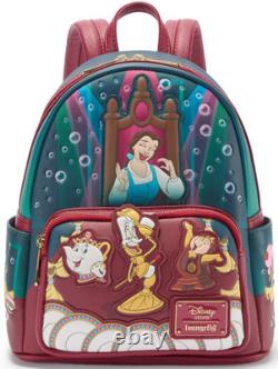 EXCLUSIVE Disney UK Loungefly Belle Beauty Beast Castle Scene Mini Backpack Bag