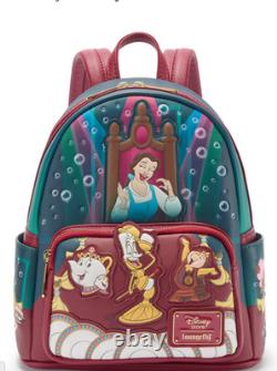 EXCLUSIVE Disney UK Loungefly Belle Beauty Beast Castle Scene Mini Backpack Bag