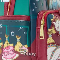 EXCLUSIVE Disney UK Loungefly Belle Beauty Beast Castle Scene Mini Backpack Bag