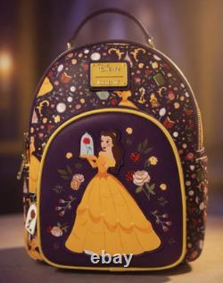 EXCLUSIVE Loungefly Disney Beauty and Beast Belle Enchanted Beauty Rose Backpack