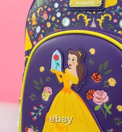 EXCLUSIVE Loungefly Disney Beauty and Beast Belle Enchanted Beauty Rose Backpack