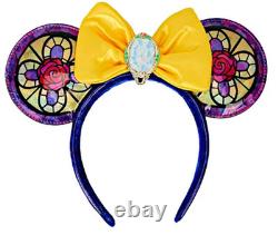 EXCLUSIVE Loungefly Disney Beauty and the Beast Belle Stained Glass Ears NWT EXCLUSIVE Loungefly Disney Beauty and the Beast Belle Stained Glass Ears NWT