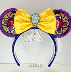 EXCLUSIVE Loungefly Disney Beauty and the Beast Belle Stained Glass Ears NWT