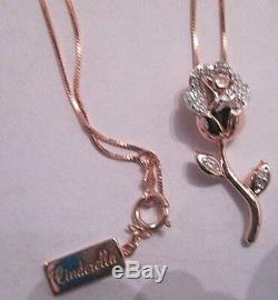 Enchanted Disney Fine Jewelry Womens Beauty and The Beast Pendant Necklace