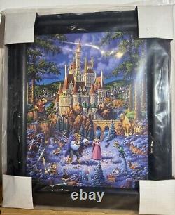 Eric Dowdle Beauty & Beast Finding Love 19x 22.5 Canvas Framed Kinkade Studios