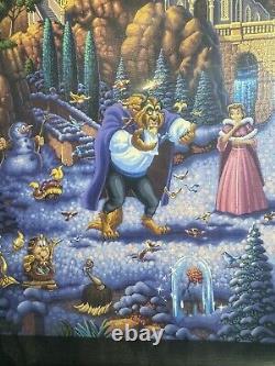 Eric Dowdle Beauty & Beast Finding Love 19x 22.5 Canvas Framed Kinkade Studios