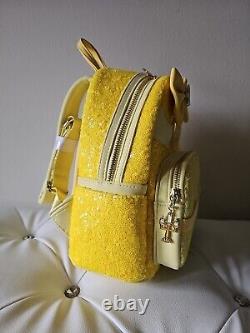 Exclusive Loungefly Disney Belle Sequin Mini Backpack Beauty and the Beast NWT