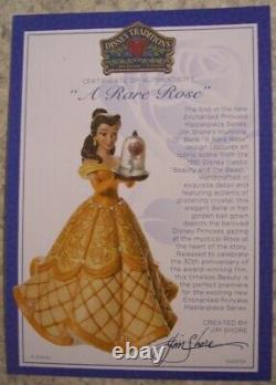 Figurine Disney Belle Enchanted Rose Beauty Beast Jim Shore NEW w COA & gift box