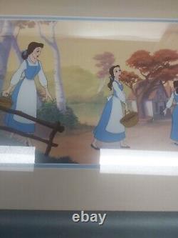 Framed Limited Edition SERICEL DISNEY Beauty And The Beast CEL 1991