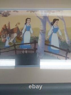 Framed Limited Edition SERICEL DISNEY Beauty And The Beast CEL 1991