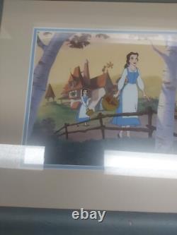 Framed Limited Edition SERICEL DISNEY Beauty And The Beast CEL 1991