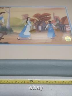 Framed Limited Edition SERICEL DISNEY Beauty And The Beast CEL 1991