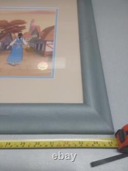 Framed Limited Edition SERICEL DISNEY Beauty And The Beast CEL 1991