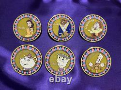 Full Set Beauty and the Beast Plates Spinner Blind Box Pin NEW