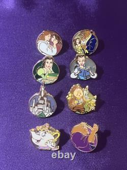 Full Set Disney Beauty and the Beast Micro Mystery Enamel Pins NEW