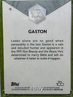 GASTON Disney 100 GREEN REFRACTOR CARD # /99 SP 2023 Topps Chrome Beauty & Beast