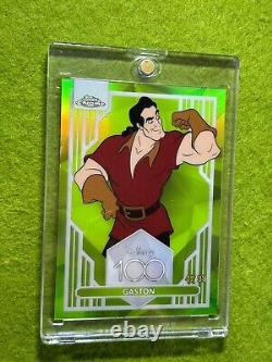 GASTON Disney 100 GREEN REFRACTOR CARD # /99 SP 2023 Topps Chrome Beauty & Beast