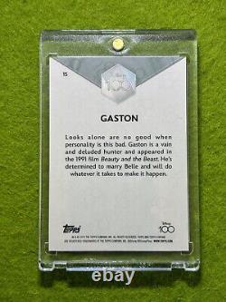 GASTON Disney 100 GREEN REFRACTOR CARD # /99 SP 2023 Topps Chrome Beauty & Beast
