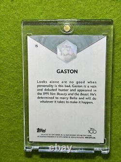 GASTON Disney 100 GREEN REFRACTOR CARD # /99 SP 2023 Topps Chrome Beauty & Beast