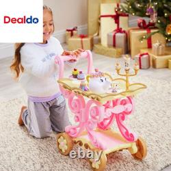Girl'S Beauty and the Beast Tea Cart Set Includes Lumiere, Mrs Potts, Chip, Ca