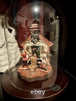 Goebel Miniatures Disney Beauty & The Beast Gaston's Tavern Figurine Glass Dome