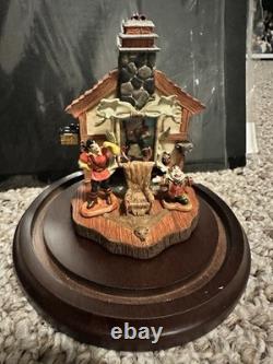 Goebel Miniatures Disney Beauty & The Beast Gaston's Tavern Figurine Glass Dome