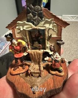 Goebel Miniatures Disney Beauty & The Beast Gaston's Tavern Figurine Glass Dome