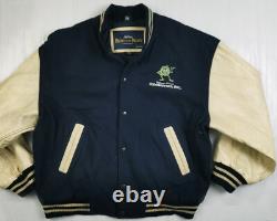 HOT VTG Men's DISNEY @ BEAUTY BEAST MONSTERS INC VARSITY WOOL LEATHER Jacket XL