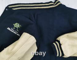 HOT VTG Men's DISNEY @ BEAUTY BEAST MONSTERS INC VARSITY WOOL LEATHER Jacket XL