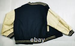 HOT VTG Men's DISNEY @ BEAUTY BEAST MONSTERS INC VARSITY WOOL LEATHER Jacket XL