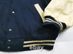 HOT VTG Men's DISNEY @ BEAUTY BEAST MONSTERS INC VARSITY WOOL LEATHER Jacket XL
